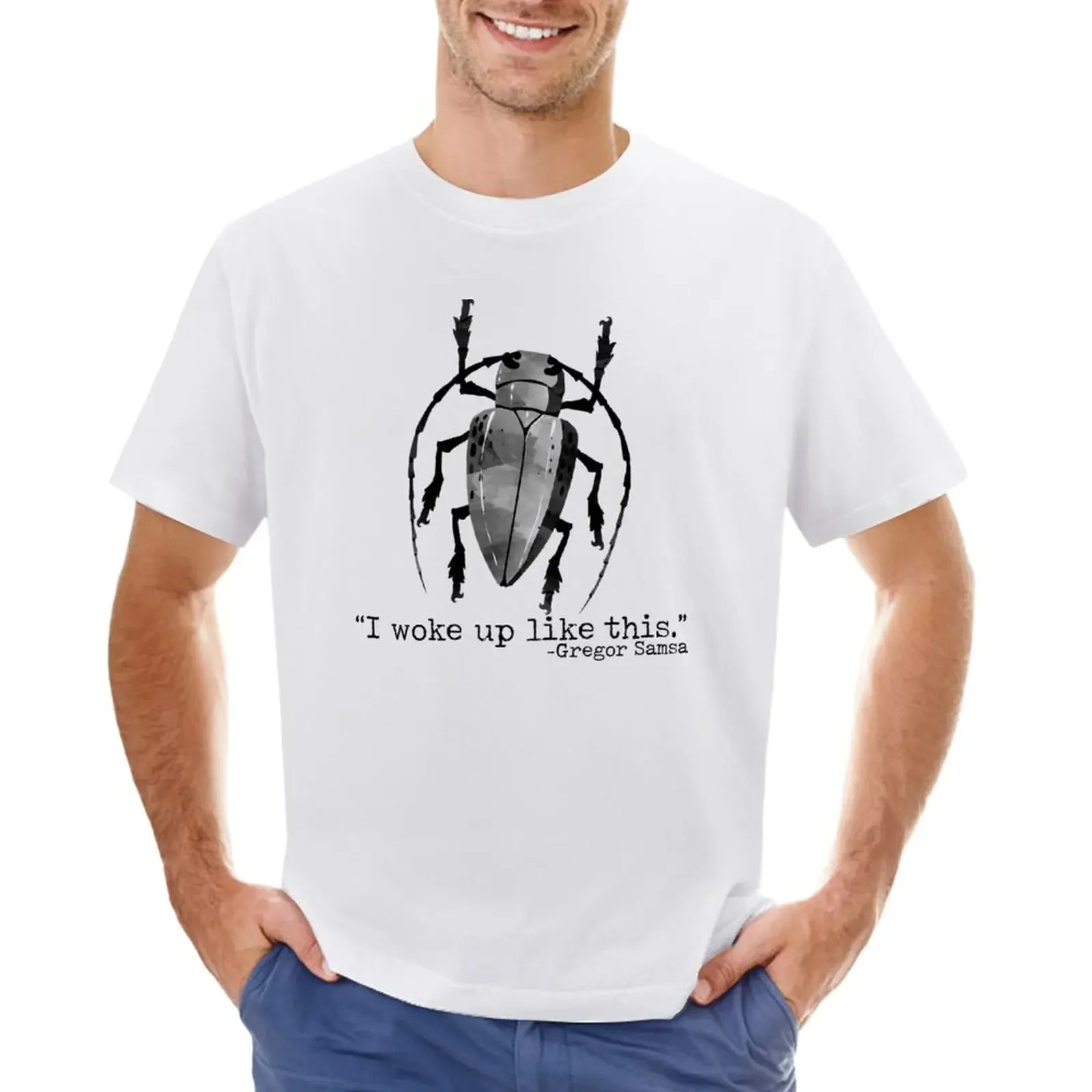 Funny Kafka Metamorphosis Gregor Bug Woke Up Like This T-Shirt hippie clothes vintage clothes anime black t-shirts for men