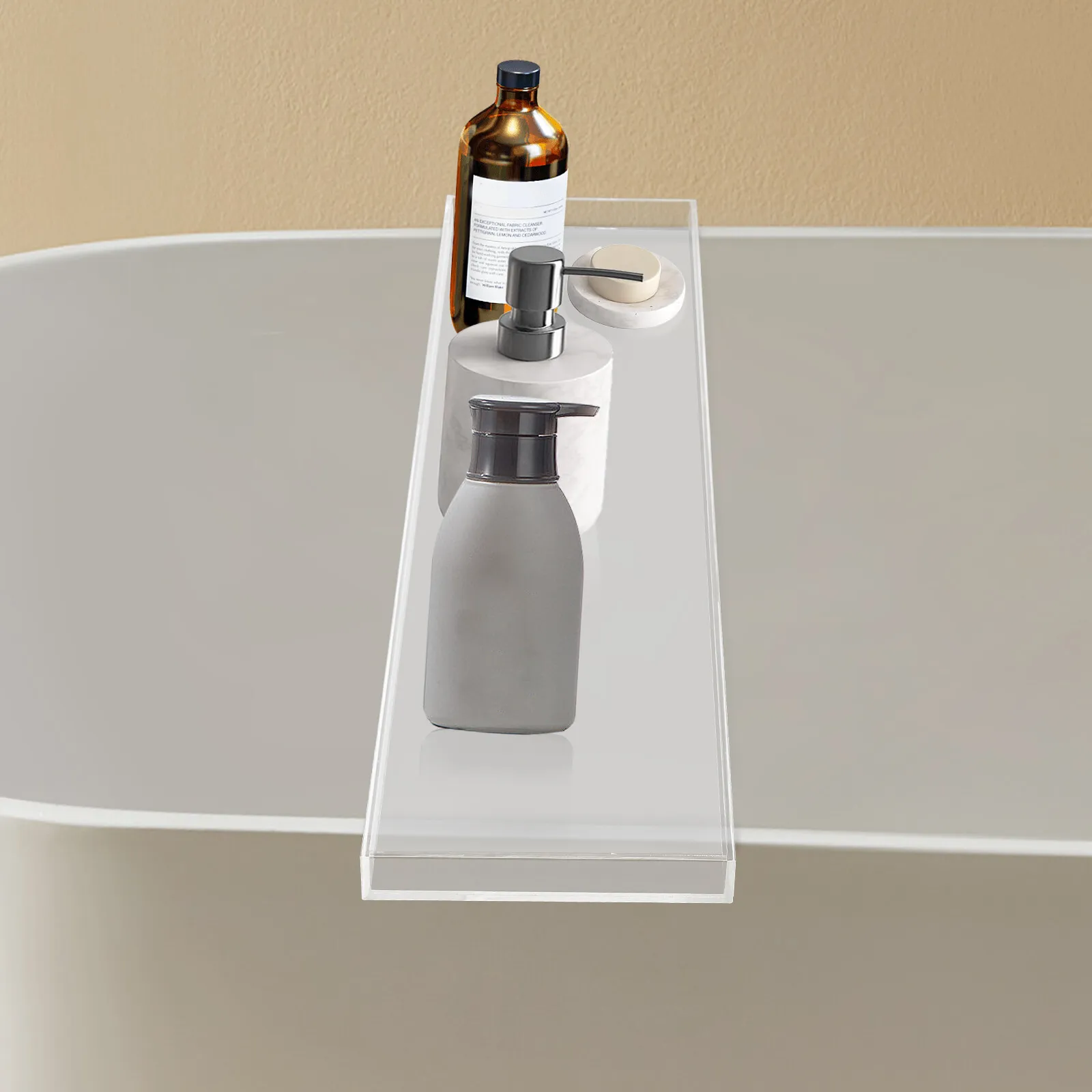 

Акриловый поднос-органайзер для ванны, полка-держатель для ванной, устанавливаемая над ванной