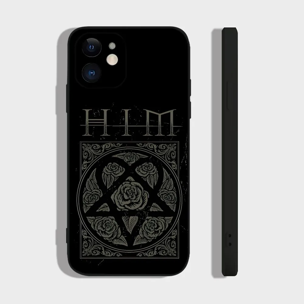 Him Ornate Heartagram Phone Case For iPhone 16,15,14,13,12,11 Plus,Pro,Max,XR,XS,X,7,8 Plus,SE,Mini Silicone Soft