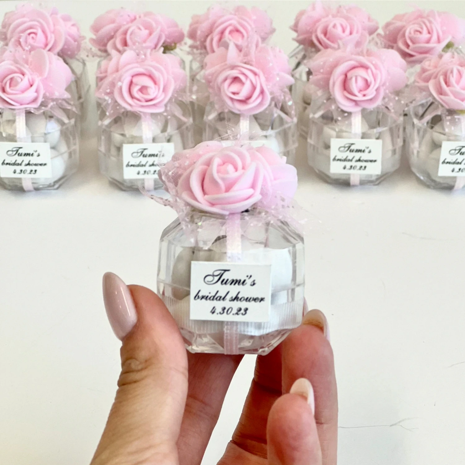 Favores de dulces de almendra de boda para invitados, recuerdos de compromiso, dulces de boda, regalo personalizado, recuerdos de boda únicos, personalizados a granel