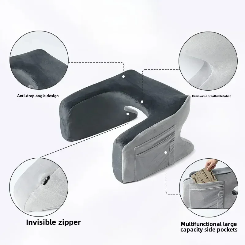 Multifunctional memory cotton pillow improves sitting posture and is suitable for various scenarios