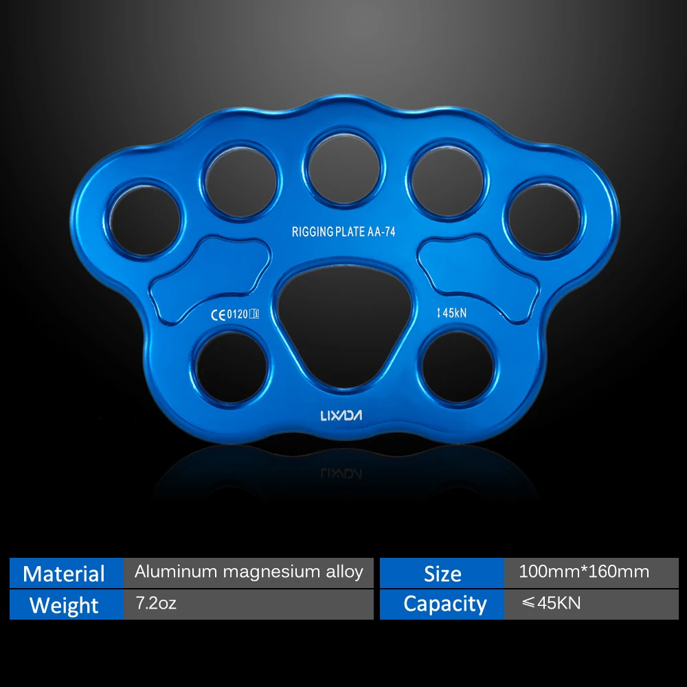 في الهواء الطلق 8 ثقوب باو تزوير لوحة 45KN الإنقاذ تسلق معدات تسلق الجبال متعددة مرساة نقطة موصل والعتاد