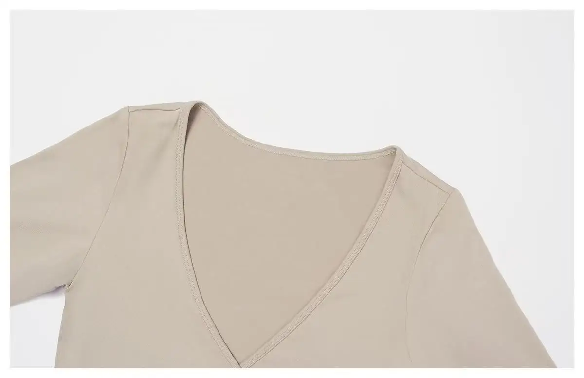 Yoga-Oberteil für Damen mit Kreuzgurten, Figurbetontes Sport-Top, Langärmeliges Fitness- und Pilates-Oberteil – Detail 6