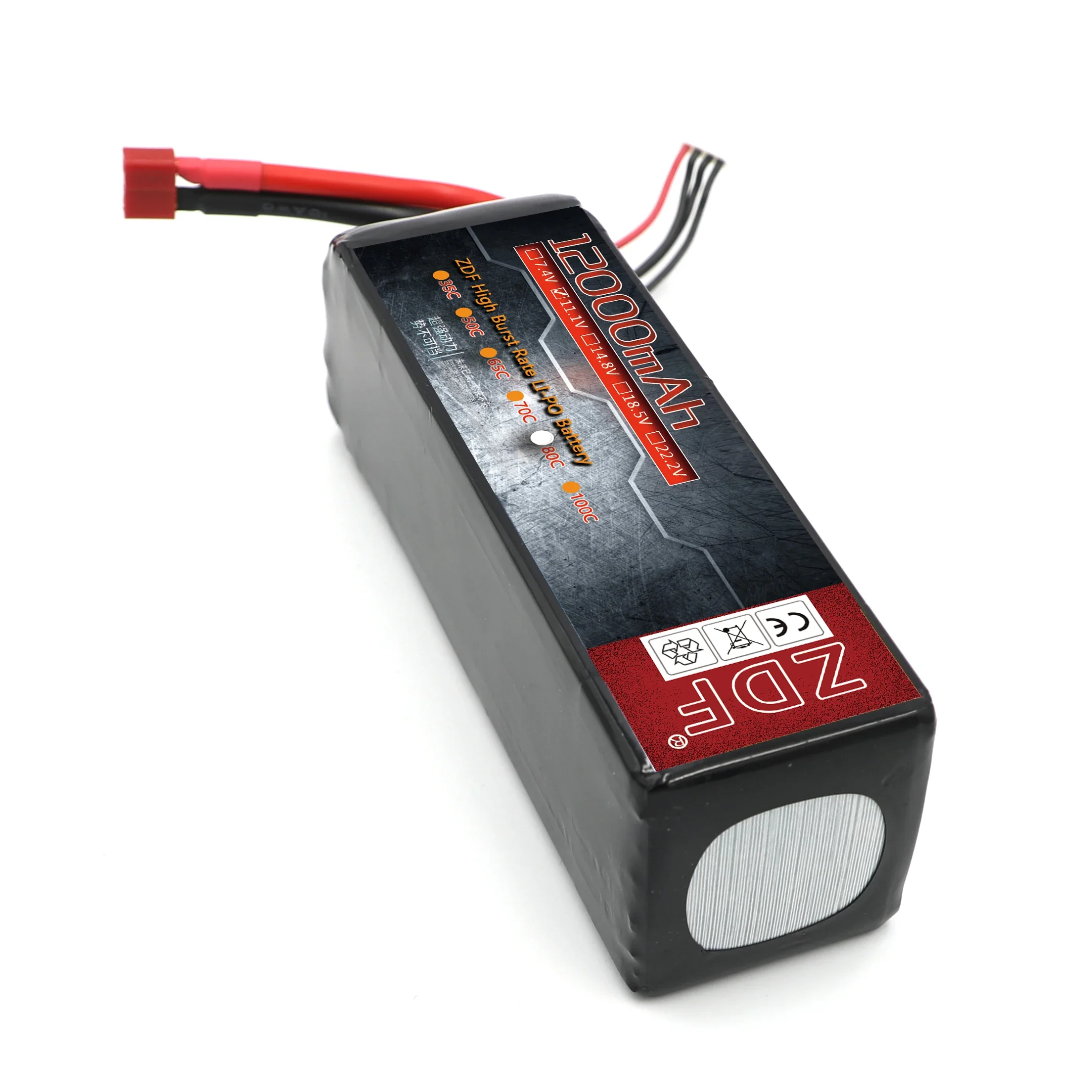 2Pcs Zdf Lipo Batte… - image