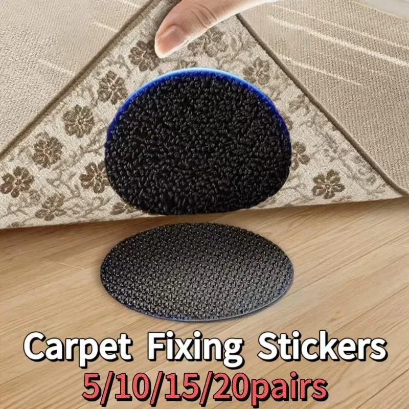 

5-20pairs Carpet Fixing Sticker Adhesive Fastener Tape Strong Double Side Hook-and-loop Fastener Auto Adhesive Tape Comforter