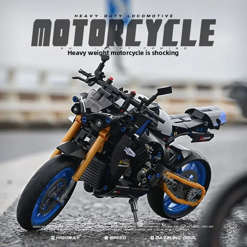 

638PCS 1:8 Technical MT-10 SP Street Motorcycle Building Blocks Construction Bricks Toy Gift For Children Kids