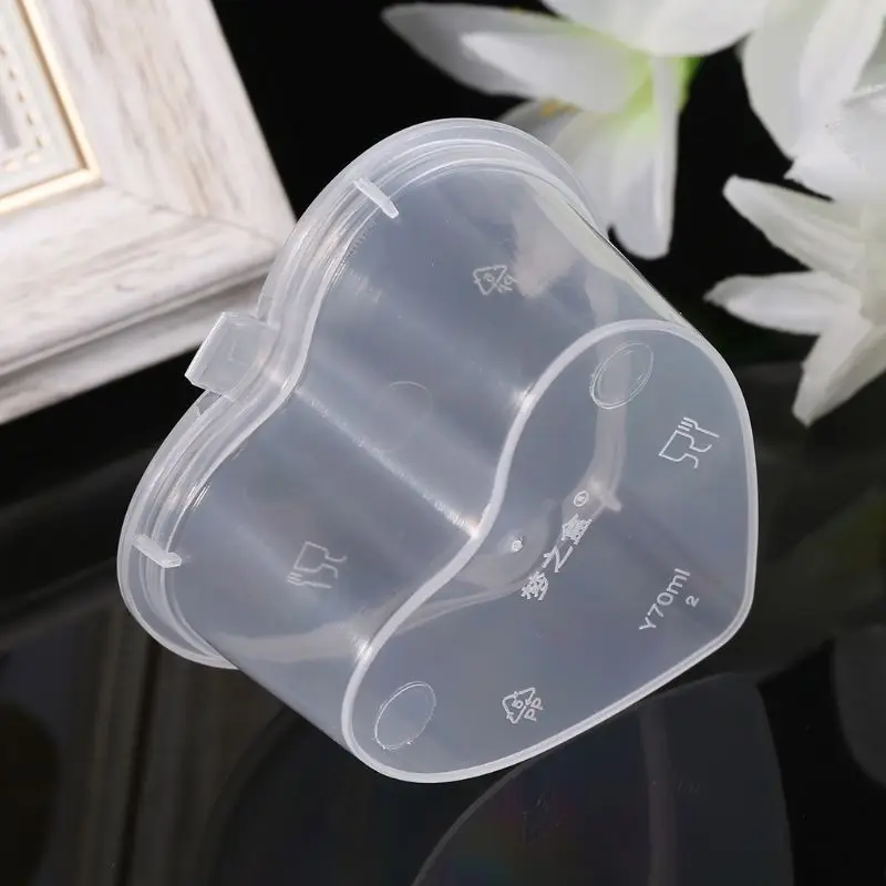 10Pcs Disposable Cups Set Of 70ml Heart Shaped Sauce Pot Container Wi