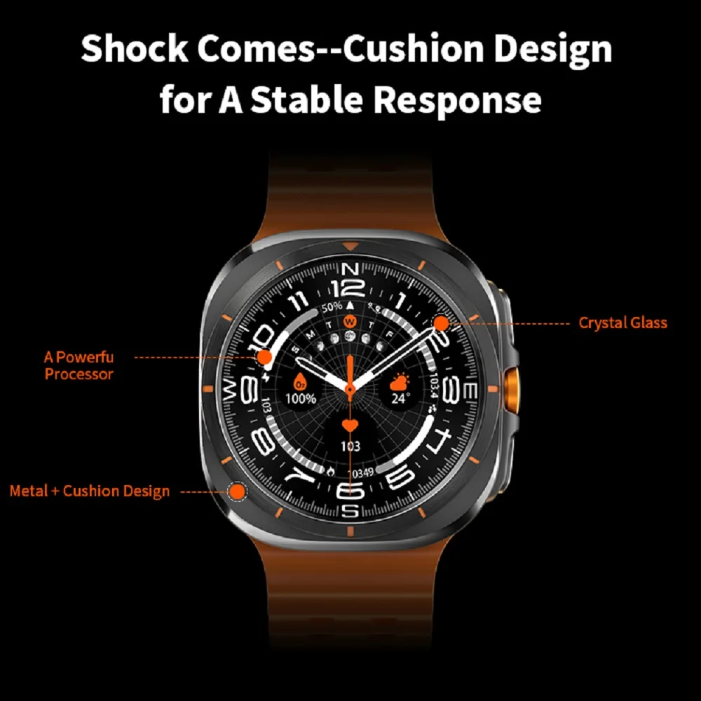 2024 New GPS For Samsung Galaxy Watch 7 Ultra AMOLED Compass Smart Watch Men NFC Bluetooth Call Track Waterproof Men Smartwatch