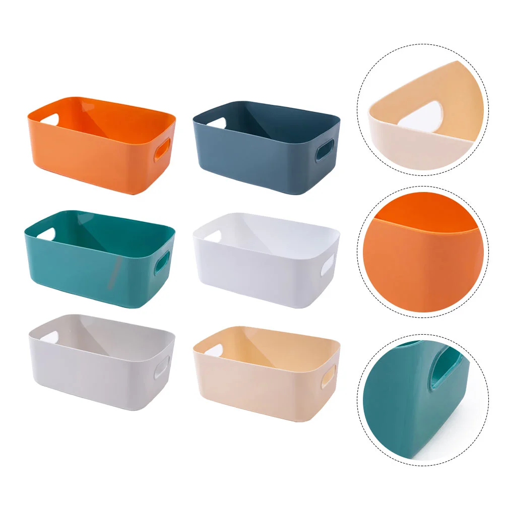 

6 PCS Make up Sundries Storage Basket Women's Baskets Household Cases Plastic Pvc Clear Bin Boxes