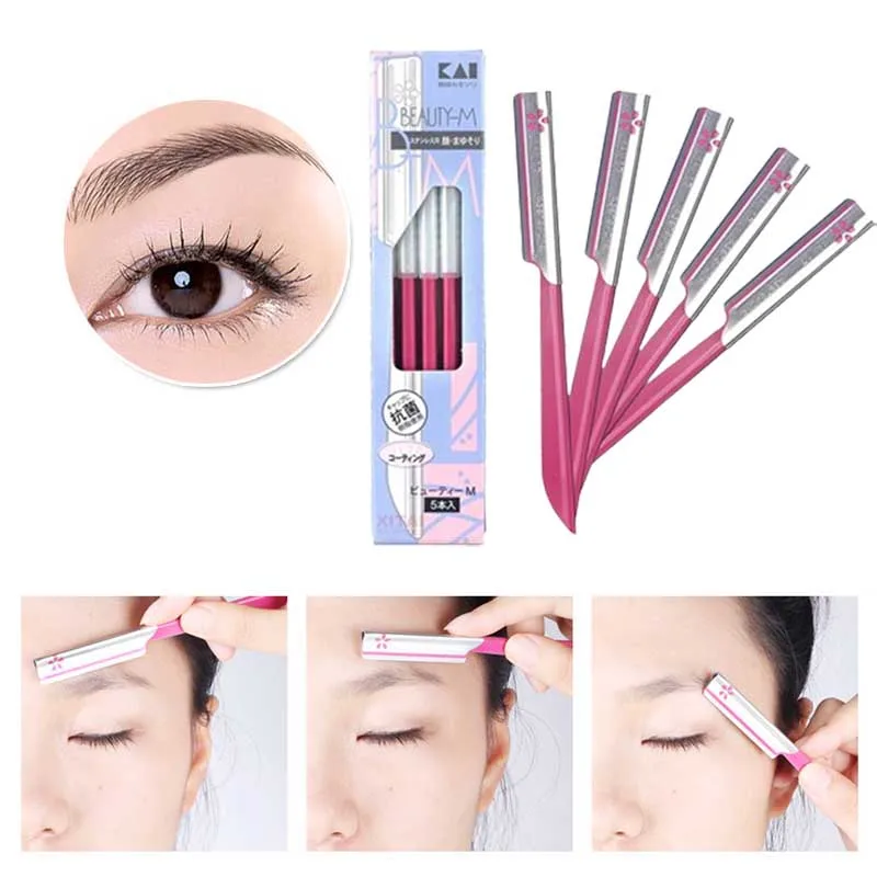 10pcs Safety Eyebrow Trimmer Sets for Women Makeup Beauty Eyebrows Hair Removal Styling Tool Steel Blade Facial Razor Trimmer