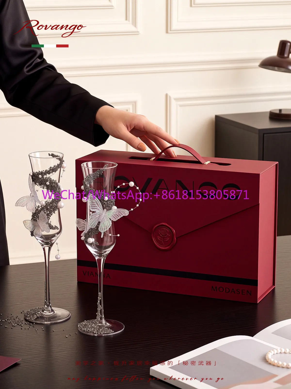 Original glass champagne glass exquisite toast cup for girlfriends housewarming birthday gift