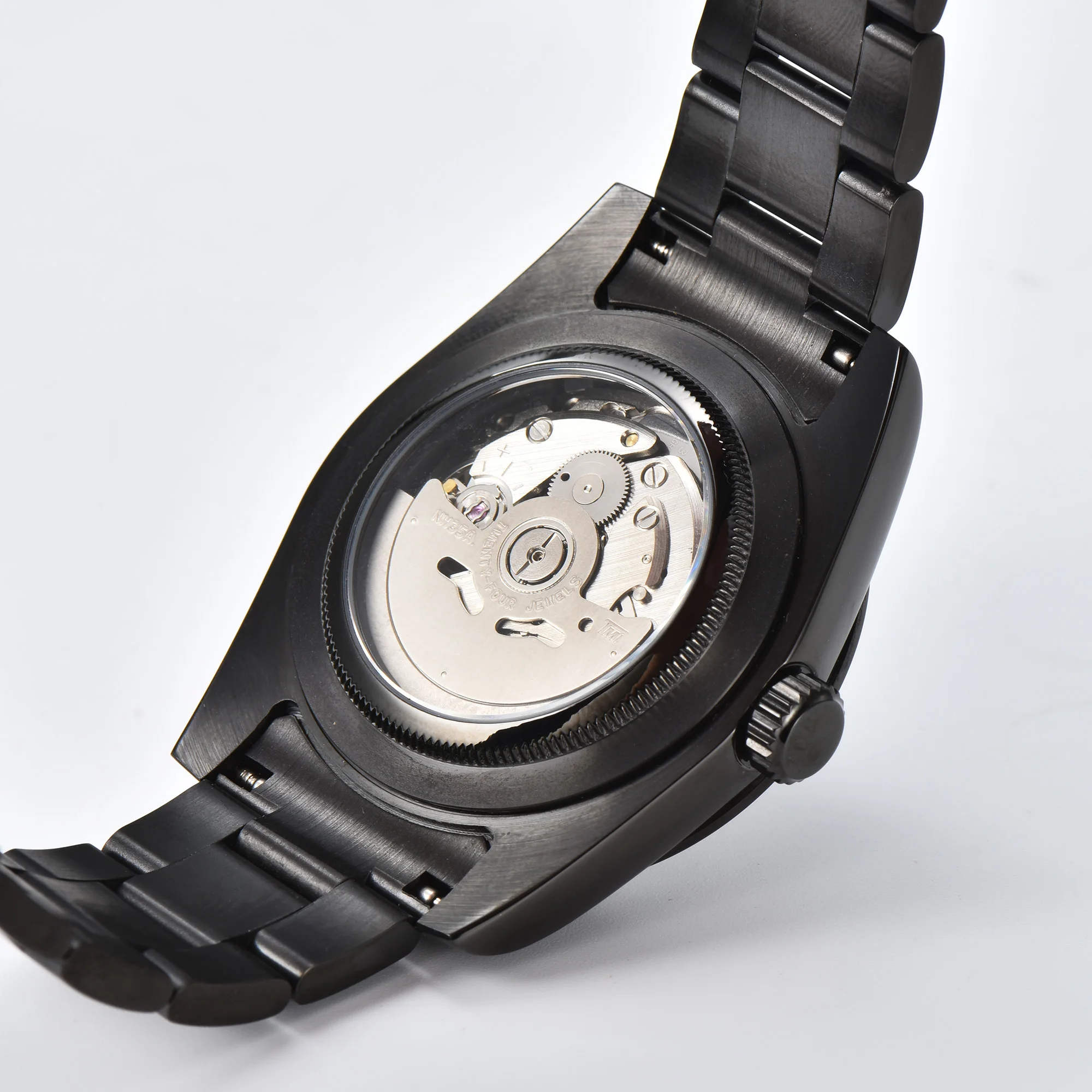 39mm relógio nh35 relógios mecânicos automáticos logotipo personalizável relógio de aço inoxidável vidro safira