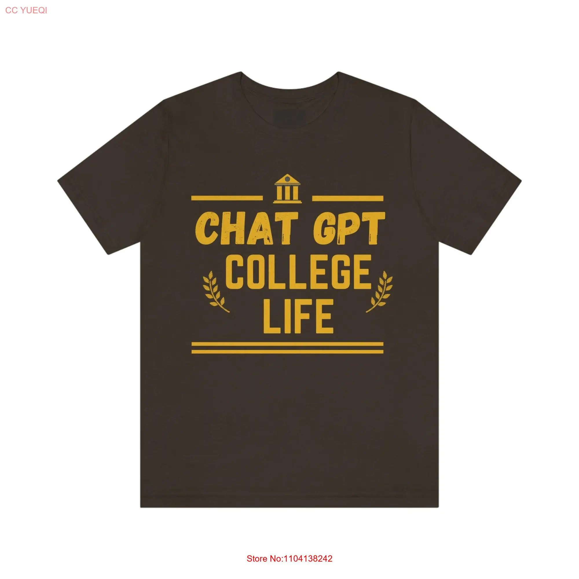 Camiseta de manga larga o corta de Chat GPT, Jersey de vida universitaria