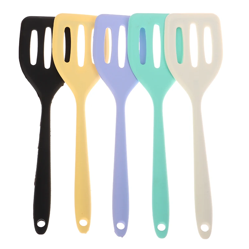 1Pc Small Integrated Silicone Frying Shovel Cooking Steak Frying Shovel Kitchen Frying Egg Fried Fish Shovel Cooking Tool