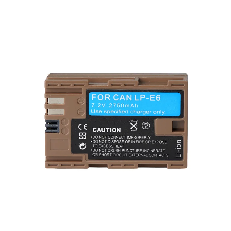 NEW 7.4V 2750mAh LP-E6 LP-E6N Camera Battery Type-C Input for Canon EOS R R5 R6 60D 70D 80D 90D 5D IV 5DS R 7D Mark