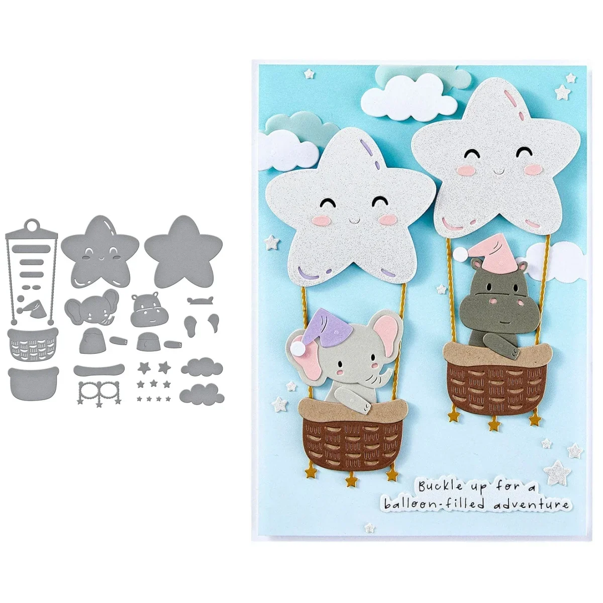 

Stars Balloon Metal Cutting Dies for DIY Making Card Scrapbook Embossed Paper Album Craft Supplies Template Decoration 2025 New