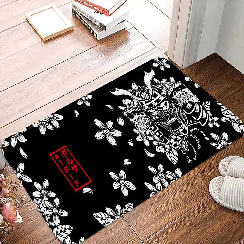 Dragon Print Bath Floor Mats Soft Polyester Flannel Carpet for Living Room Bedroom Home Decor Non-slip Bedside Foot Rugs Pad