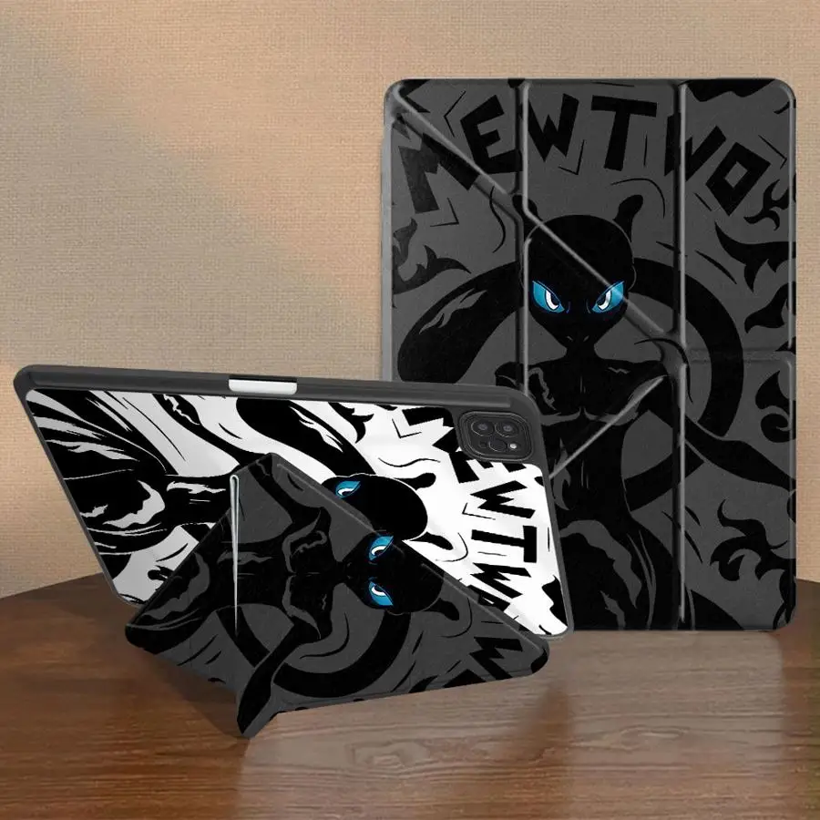 Pokemon Cool Mewtwo Tablet Case For iPad Air 4 5 M3 M2 1 2 M4 11inch Pro 2025 Mini 6 7 Pro 11th 10th 9th 8th 7th 12.9inch Holder