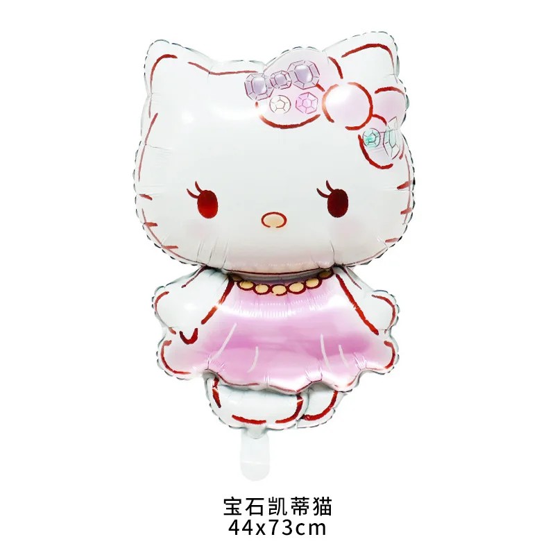 5Pcs Hello Kitty Foil Ballon Kid Party Supplies 18in Round Star Helium Globos Girl Favor Toy Gift Party Supplies Holiday