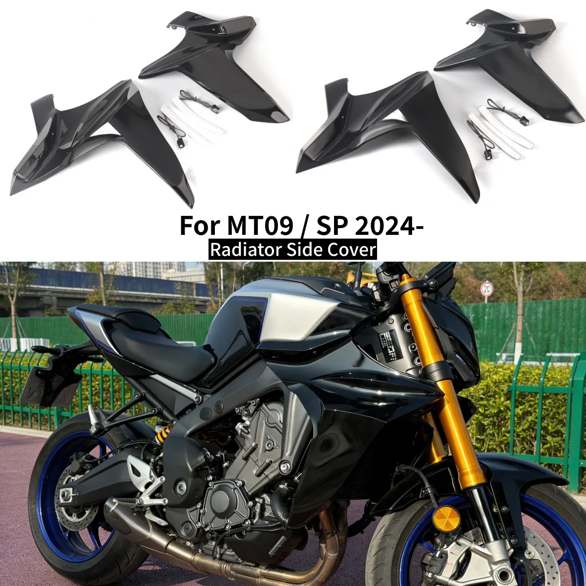 

Боковые панели обтекателя мотоцикла, защита радиатора, ветроотражатели, аксессуары для Yamaha MT09 SP MT 09 MT-09 mt09 2024 2025