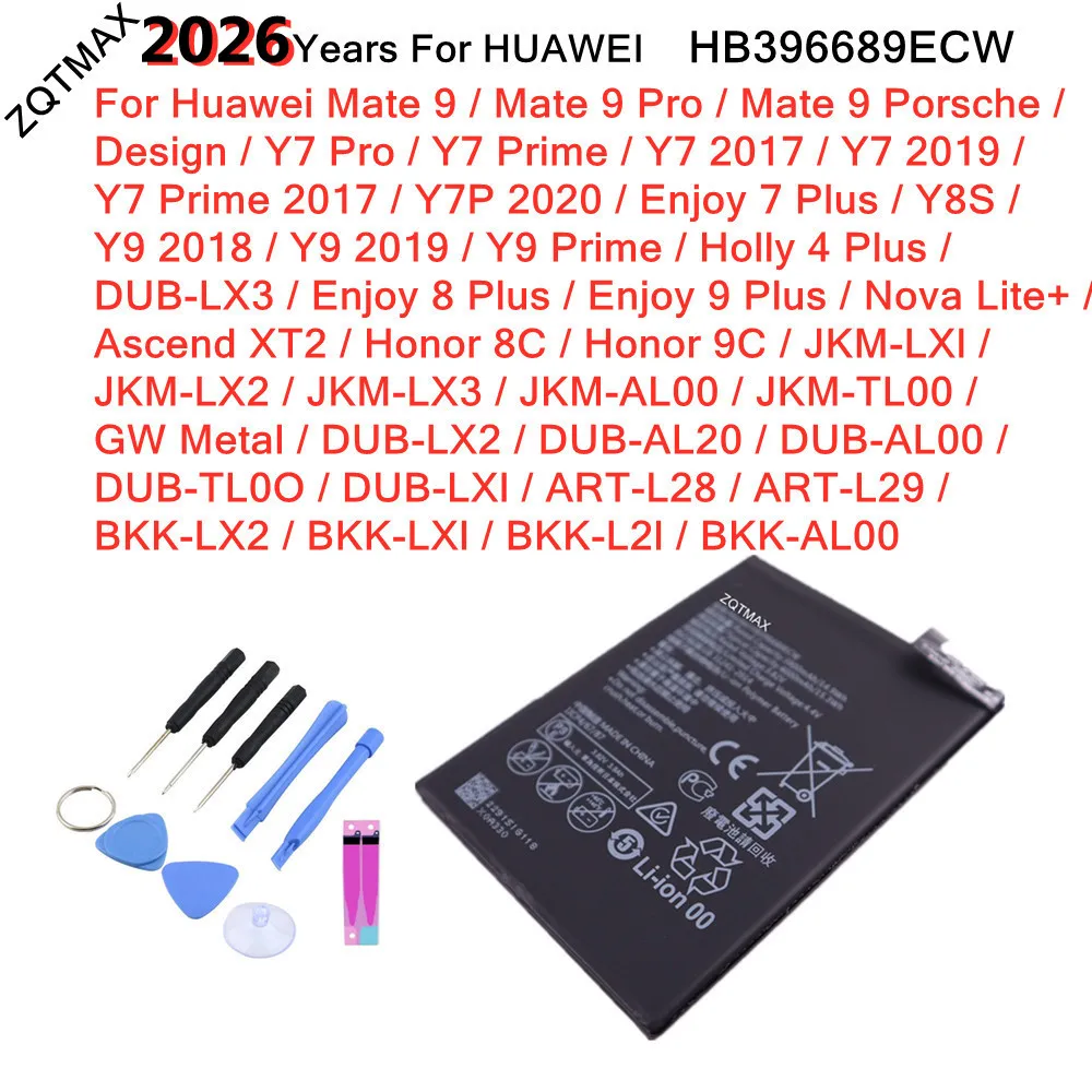 HB396689ECW batería para teléfono Huawei Mate 9 Pro Porsche Design Y7 Pro Prime Y8S Y9 Prime Holly 4 Plus Enjoy 7 8 9 Plus