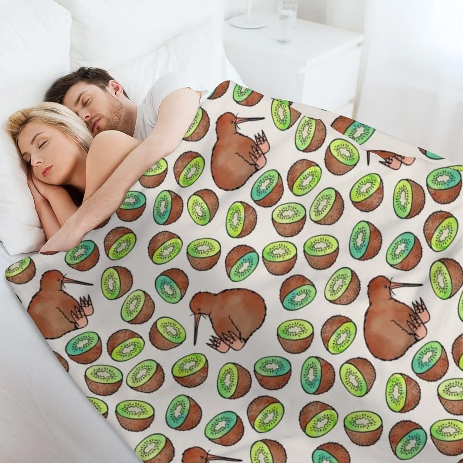 الكيوي رمي بطانية الأرائك الزخرفية هدايا عيد الميلاد سرير ناعم بطانيات أشعث #4