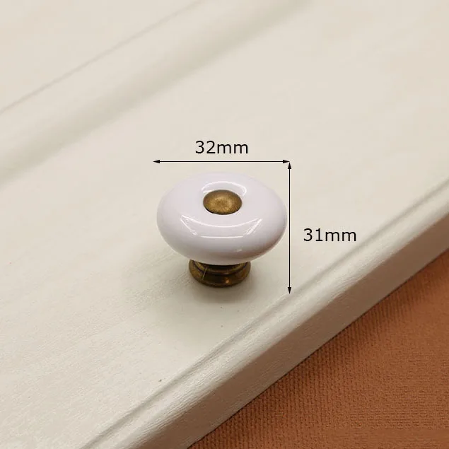 1x Classic White Porcelain/Ceramic Drawer Pull Knob Cabinet Cupboard Door Handle Knob