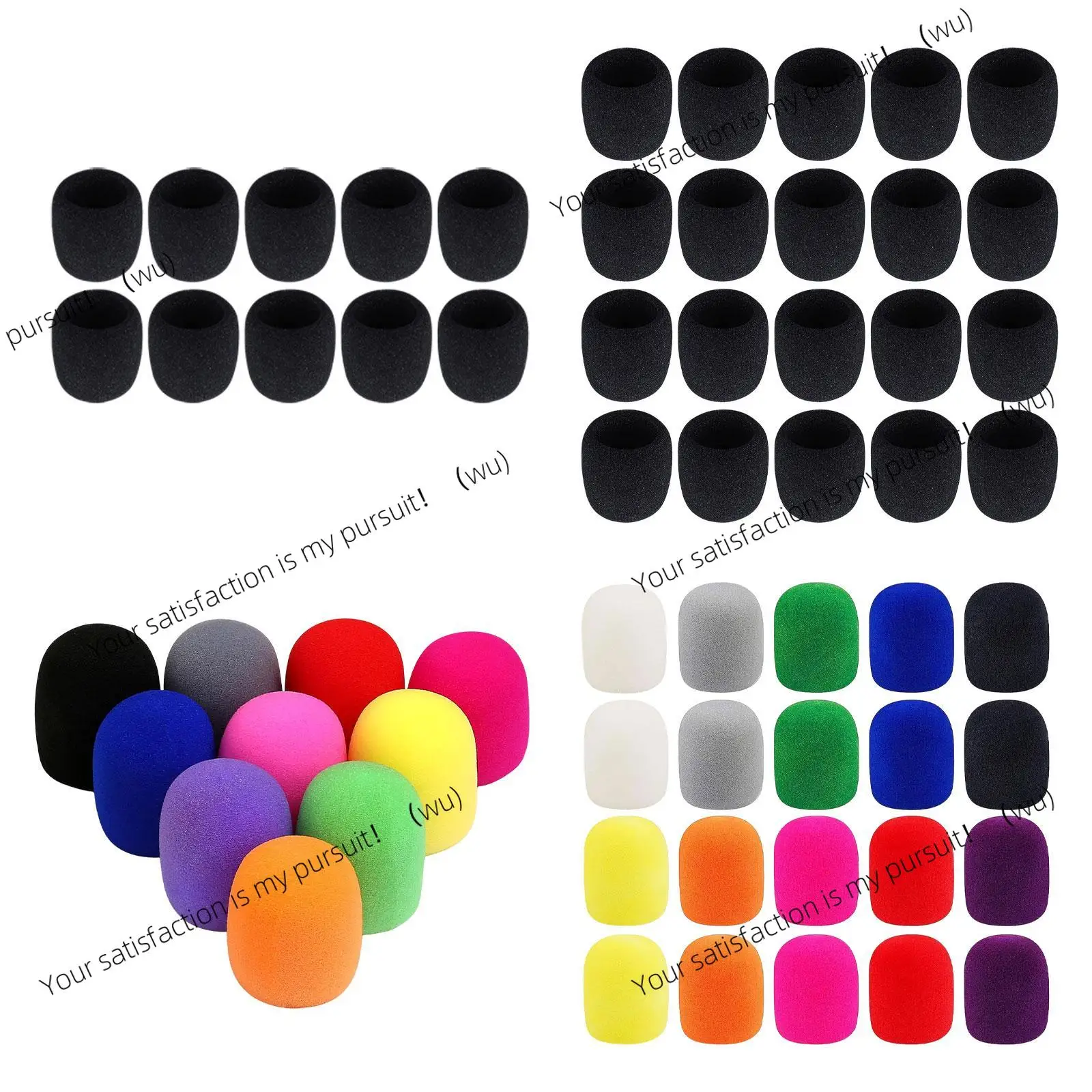 Cordless Microphone Covers Thick Sponge Foam Mic Covers for Singing Speeches