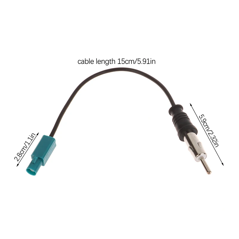 Universal Car FM Stereo Radio Antenna Adapters Cable Fakra Z Male To DIN Plug Converter Radio Auto Audio Aerial Cable Parts