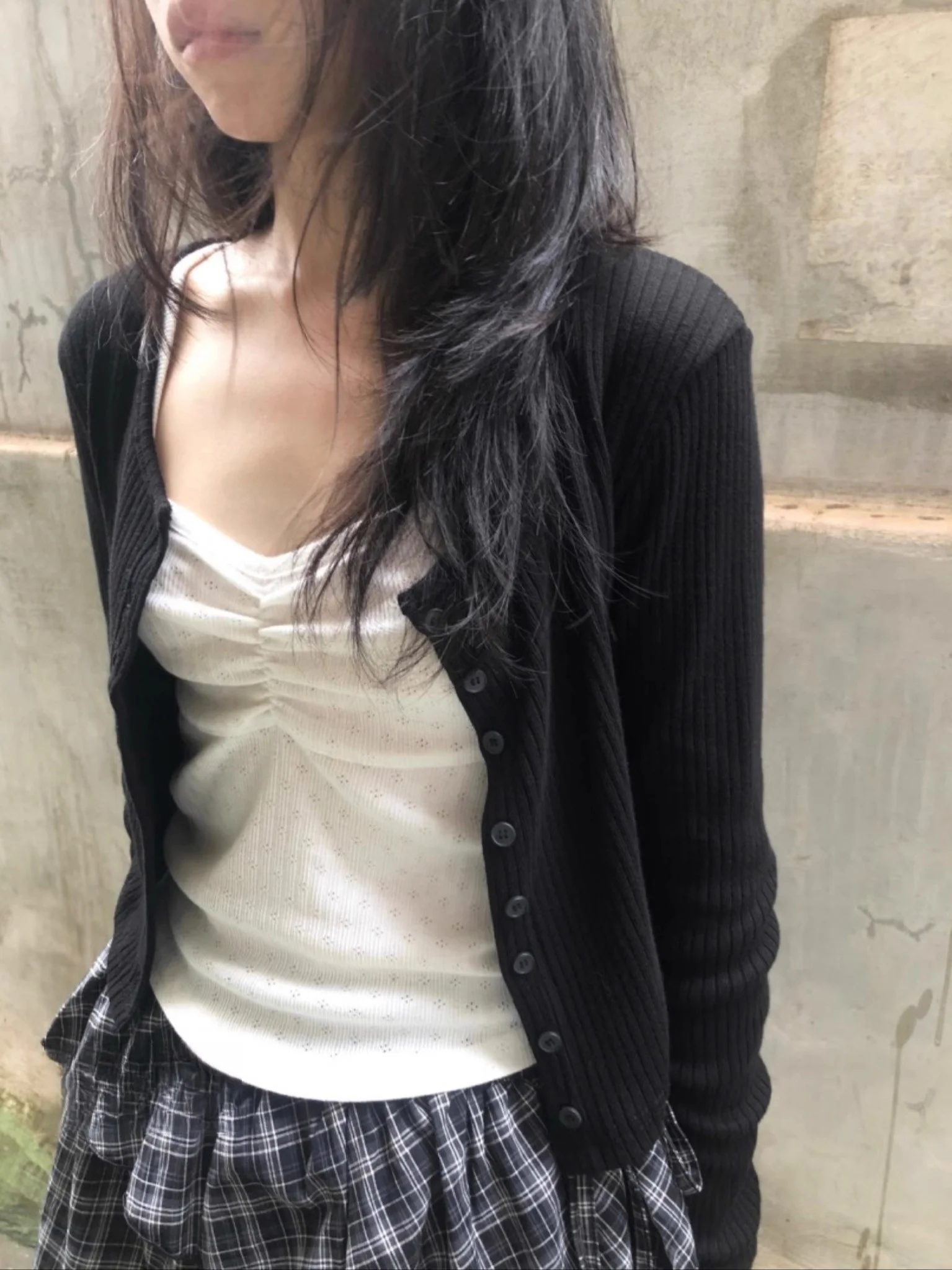 

Уникальный корейский кардиган SEI: простота, элегантность, базовый стиль, универсальный, осенний, в рубчик, на пуговицах, повседневный, стройнящий, вязаный, с открытым передом