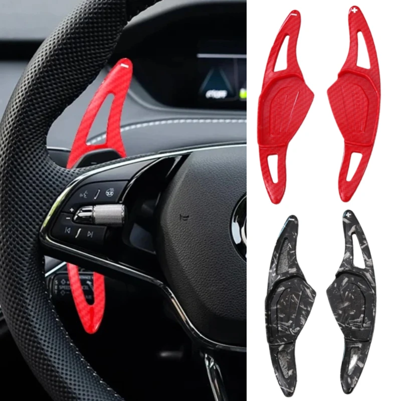 

For Skoda Octavia A8 MK4 ENYAQ IV RS VRS 2021 2022 2023 Car Steering Wheel Shifter Paddle Extension DSG Sticker Styling