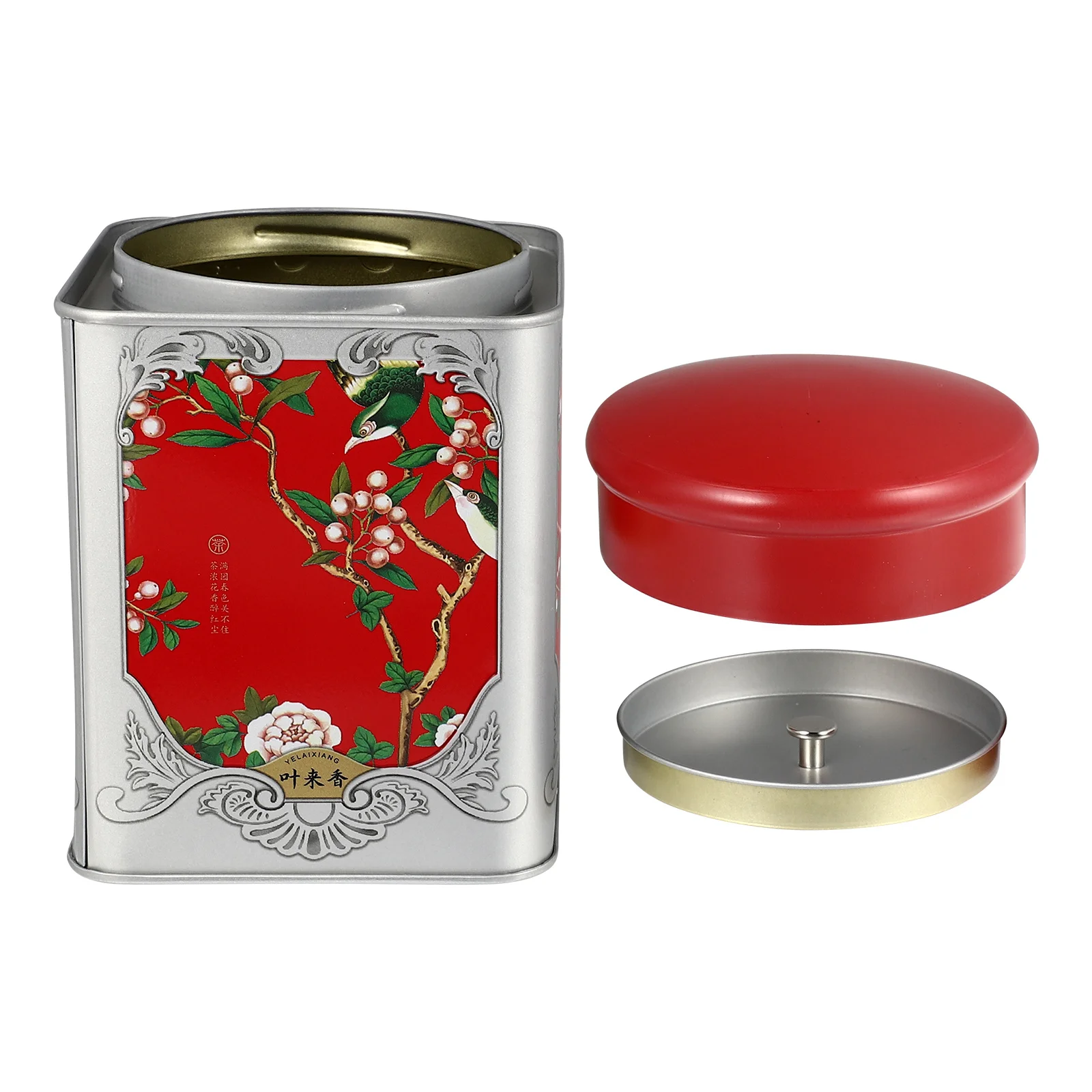 

Tinplate Square Sealed Tea Canister Multipurpose Container Bright Color for Candy Storage Tea Canister