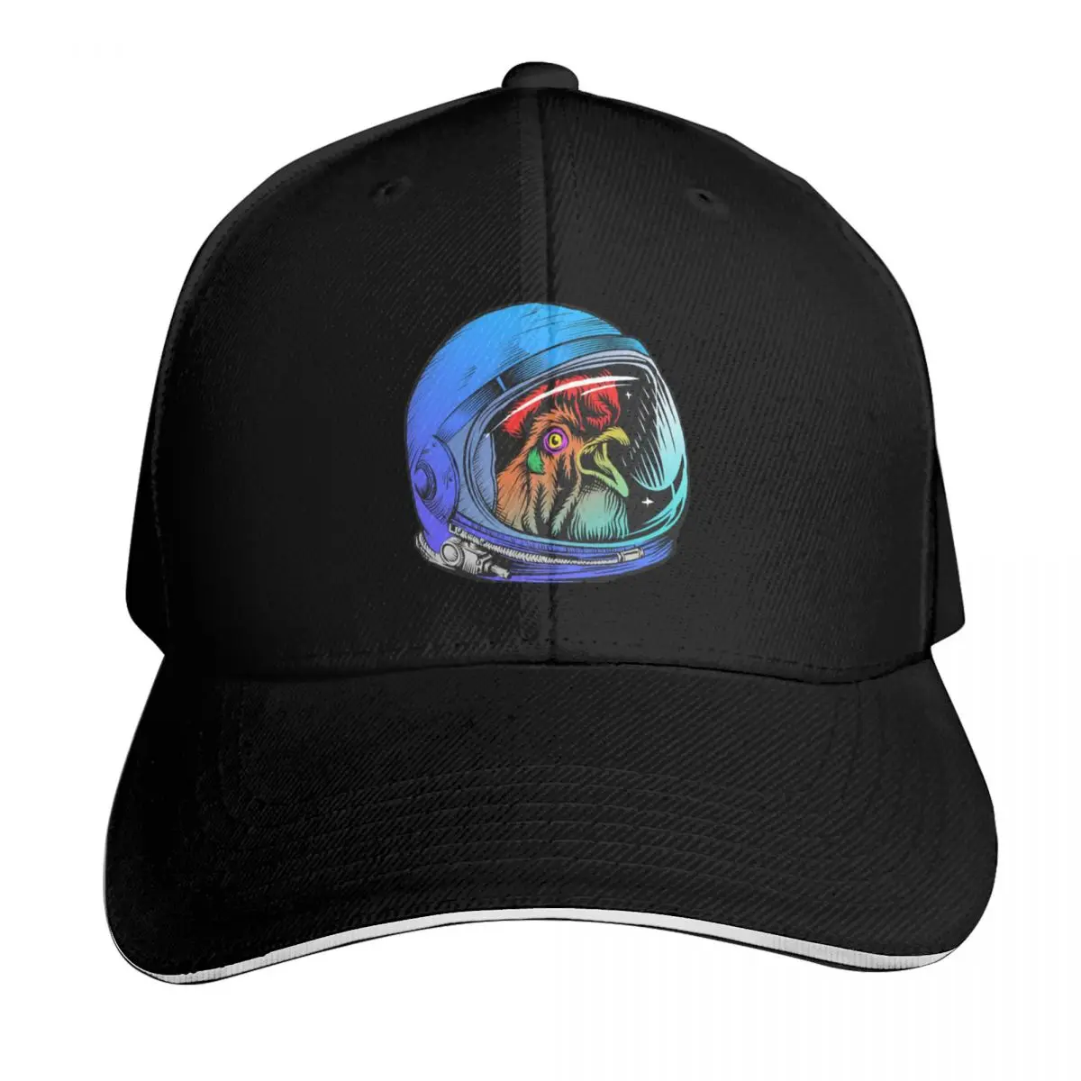 Astro Chicken Baseball Cap Summer Beach Travel Streetwear Hip Hop Trendy Vintage Retro Embroidered
