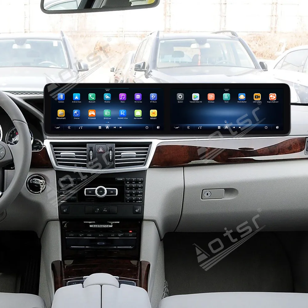 كوالكوم 12.3 + 12.3 بوصة شاشة مزدوجة أندرويد 13 راديو لمرسيدس بنز GLC/C 2019- 2020 Carplay الصوت لتحديد المواقع والملاحة الوسائط المتعددة