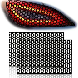 Car Honeycomb Stickers Car Stylish Tail Lights DIY Hollow Protector Decals Auto Rear Lamp Decoration Wrap Film Sticker