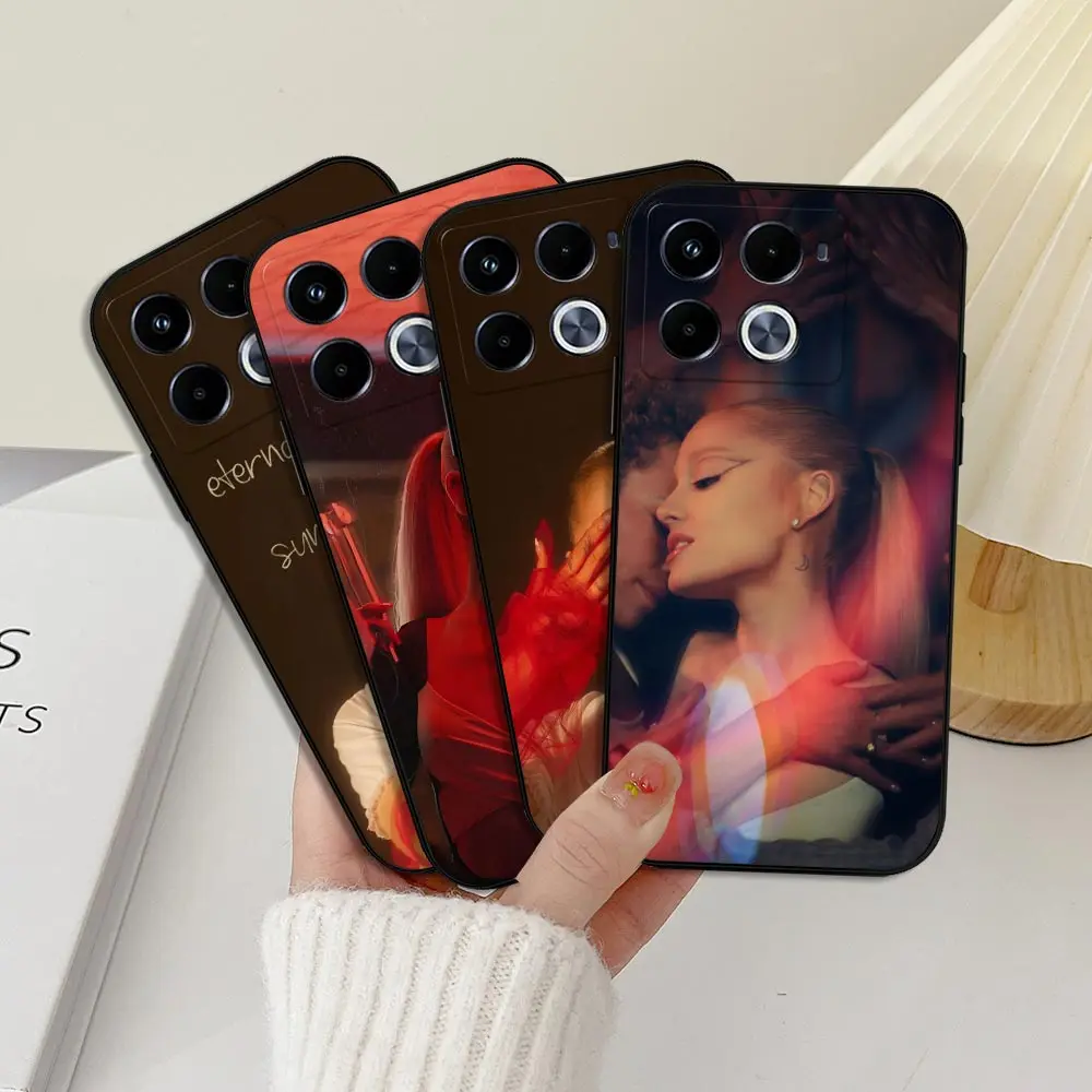 Singer A-Ariana G-Grande Yes And Phone Case For Infinix Note 40 30 Pro Vip 12 12G96 11 10 Tecno Camon Zero 30 20 Pro Black Cover