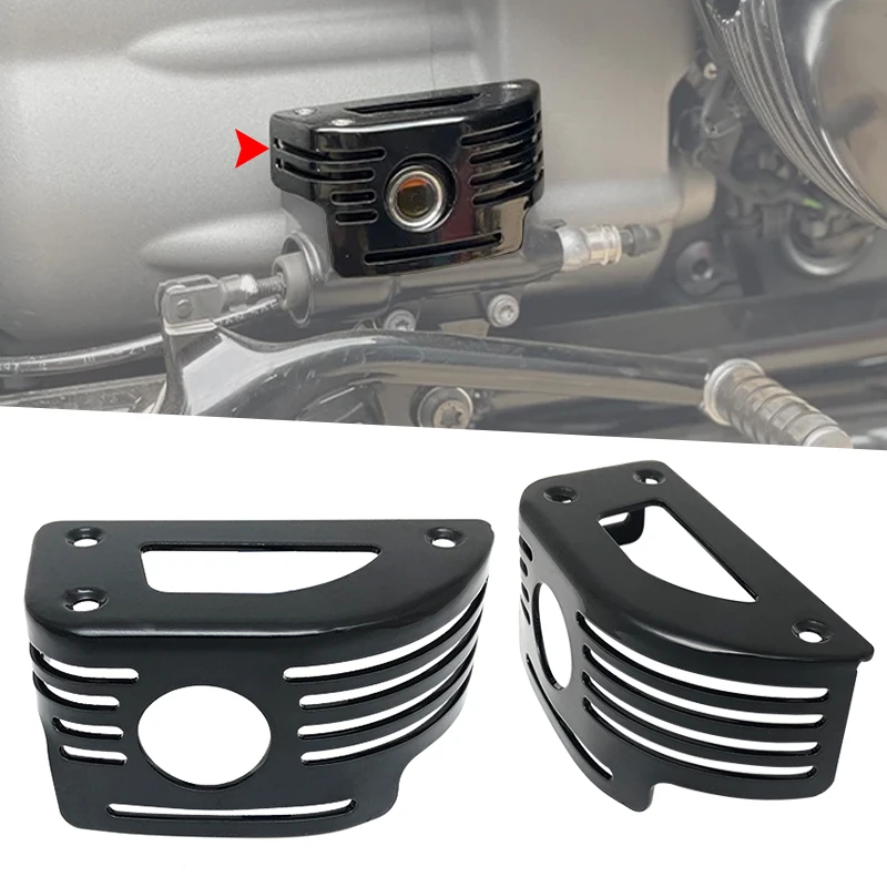 

Серебристо-черный защитный чехол для переднего тормозного суппорта R18, защита сцепления, подходит для мотоцикла BMW R-18 R 18 2020-2024 2022 2023