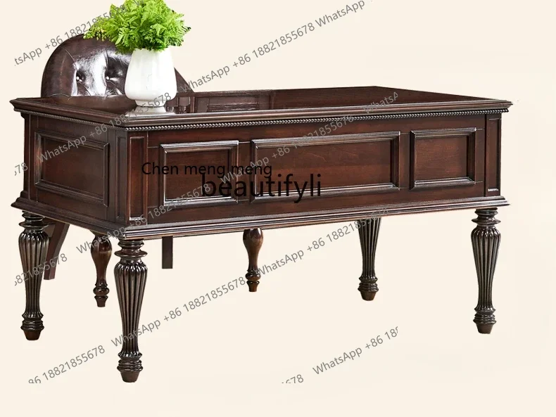 182C High-end American solid wood desk cherry wood all solid wood computer desk 1.5 meters computer desk study furniture