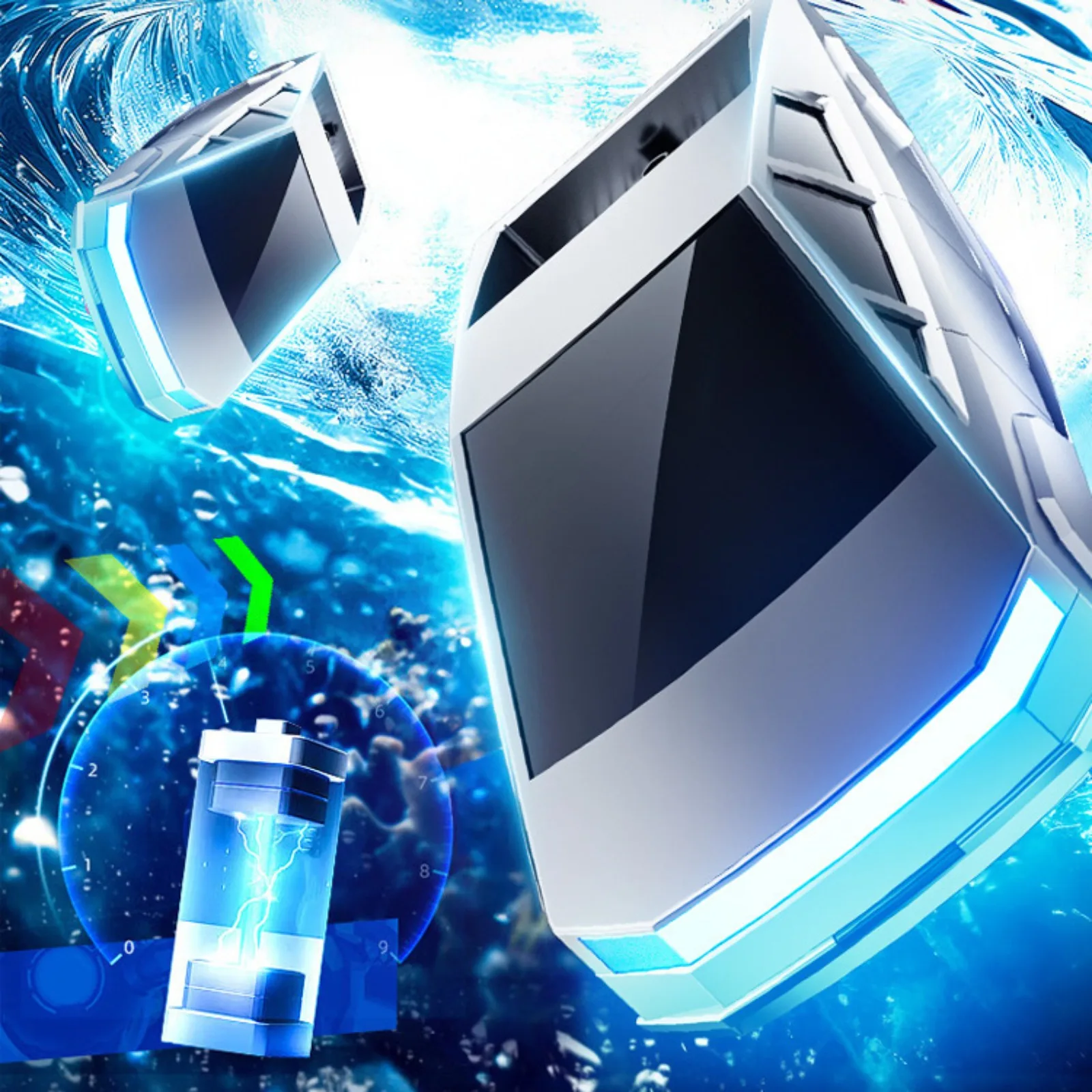 サイバーパンク高速 RC ボート 2.4GHz 防水デュアルモーター充電式バッテリー プール 湖 男の子 子供 大人 誕生日ギフト用