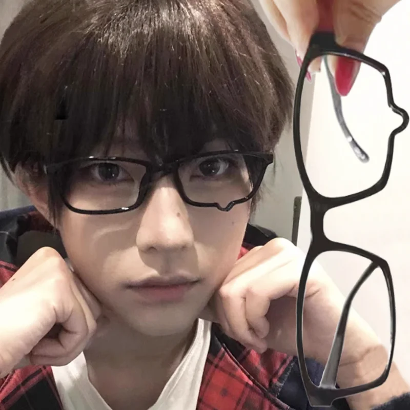 

y2k Anime Teardrop Cosplay Glasses Unisex Without Lenses Eye Glasses Jewelry Costume Props Spectacles Eyewear Accessories Gifts
