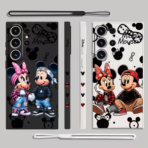 Disney Mickey Minnie Mouse Phone Case for Samsung Galaxy S22 S23 Ultra 5G S20 FE S21 Plus S24 Ultra S21 Silicone Cover