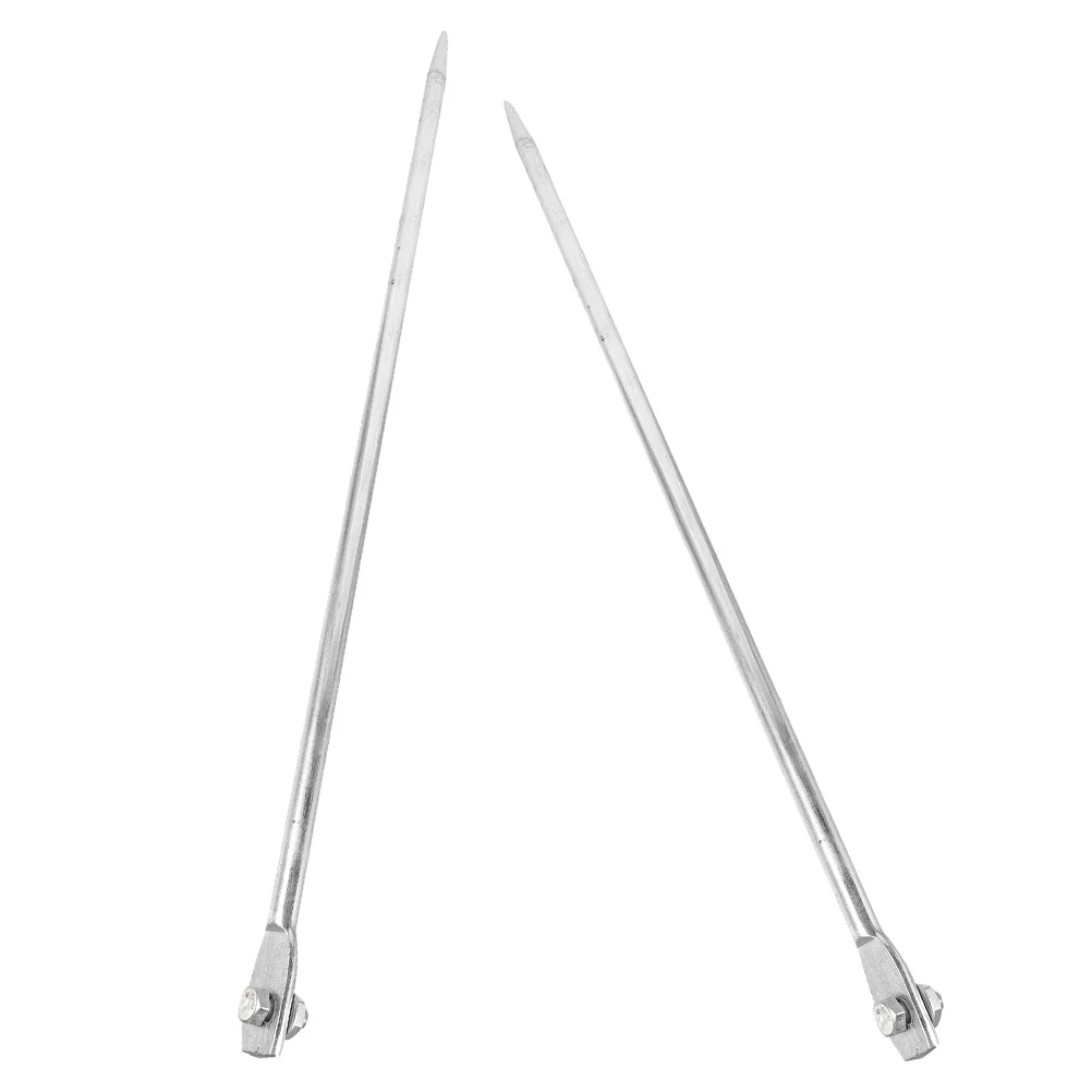 2 قطعة قضيب التأريض الحديدي تصميم ثقب واحد للهوائي سياج كهربائي أطباق الأقمار الصناعية المحمولة المعادن الأرض بار موثوقة