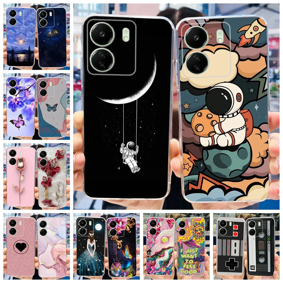 Coque Xiaomi Redmi için Xiomi 12C durumda güzel astronot TPU yumuşak silikon darbeye tampon için Xiaomi Redmi12C redmixiomi telefon kapak