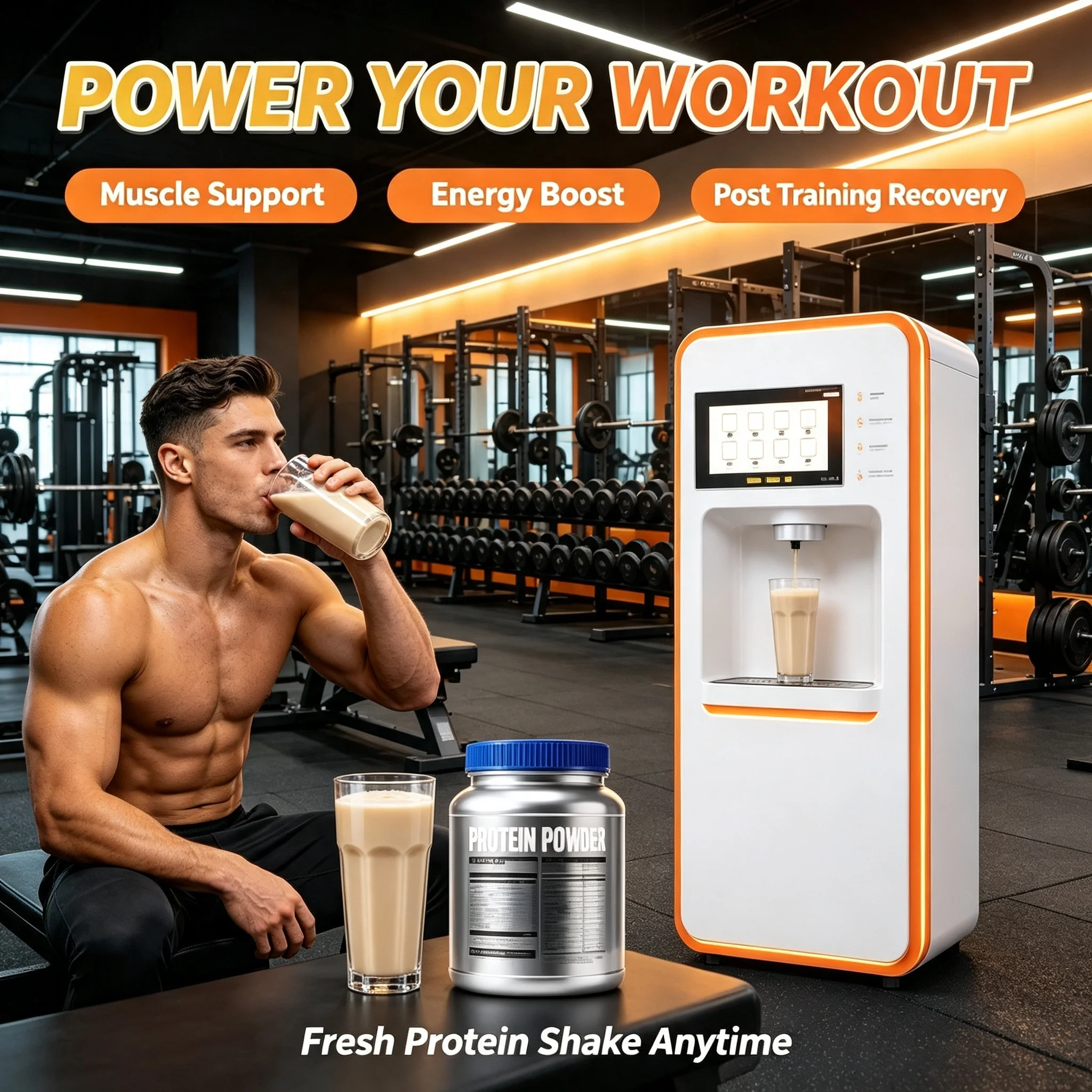 Vending Machine Qr Code - Торговый автомат для протеиновых коктейлей с
