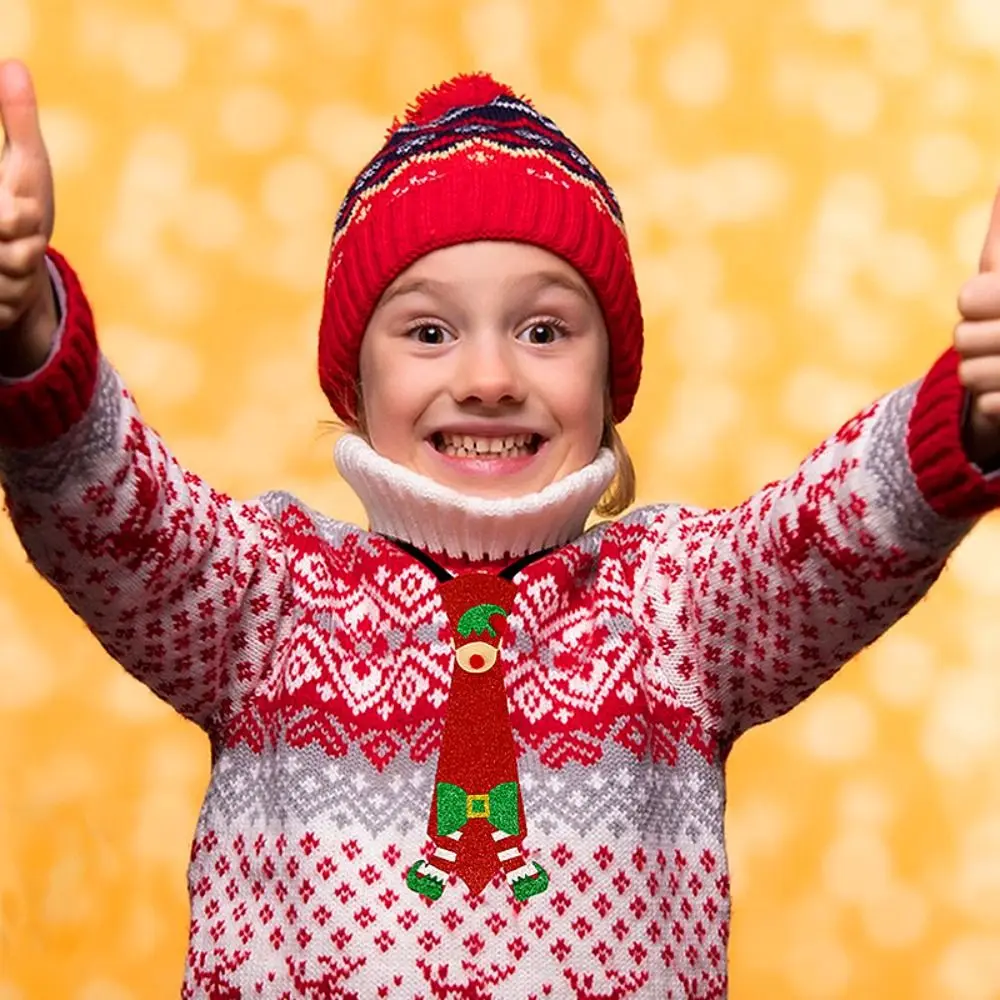 12 نوعًا من ربطات العنق لعيد الميلاد، حبل مرن لامع لشجرة عيد الميلاد، ربطة عنق قابلة للتعديل لرجل الثلج، ربطة عنق عيد ميلاد سعيد