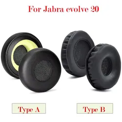 Jabra Evolve 20 20se 30 30II 40 65 65+ Uc Ms 헤드셋용 교체용 단백질 가죽 이어 패드 쿠션 커버 이어패드 1쌍