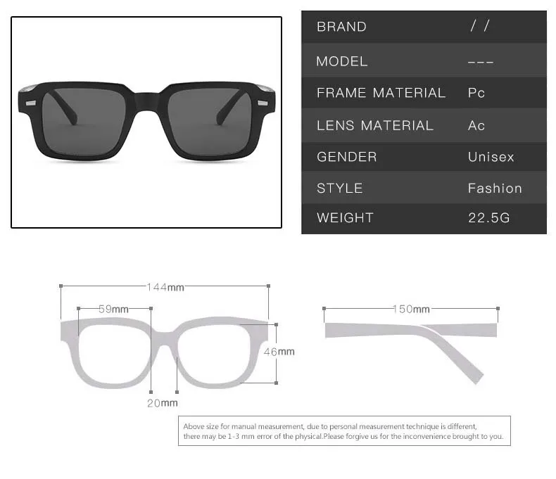 Retro Rice Staple Rechteckige Sonnenbrille mit kleinem Rahmen für Damen – Detail 11