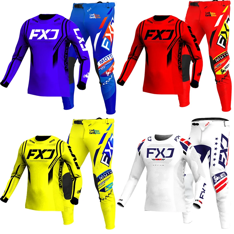NEW 2025 FXJ motocross jersey and pants enduro mx gear set motorbike clothing mtb carracing suit Off Road equipment