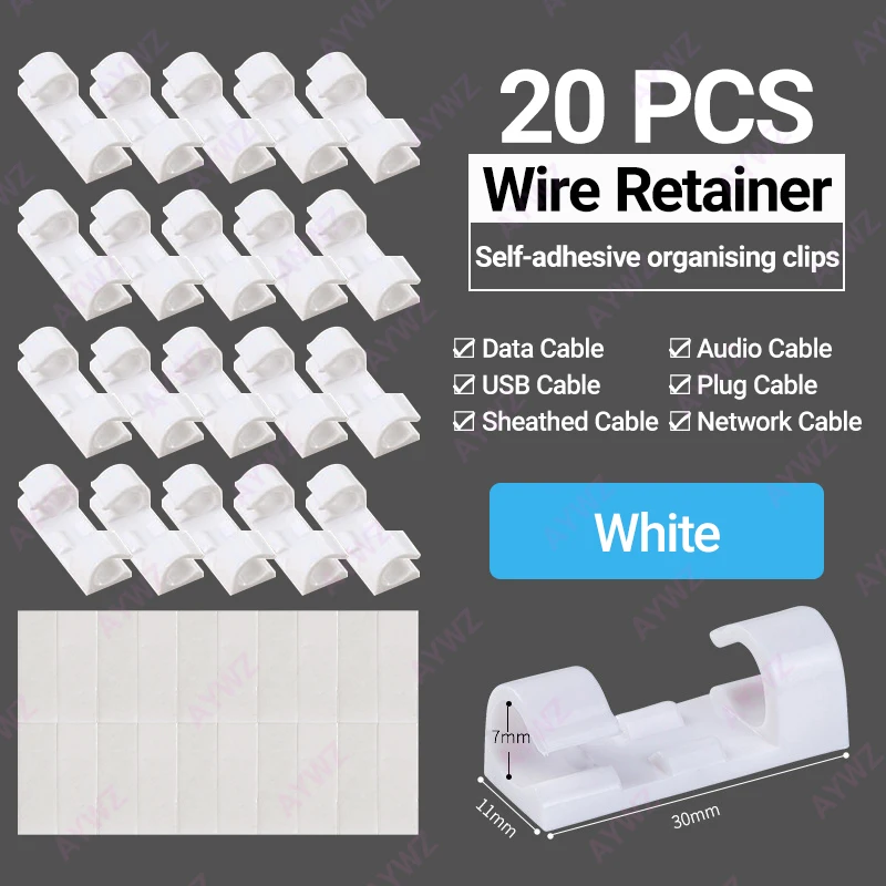 No-punch Cable Manager, Wall Sticker, Traceless Wire Storage, Fixed Self-adhesive Wire Clip, Network Cable Routing Artifact