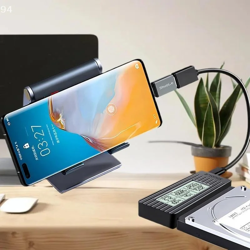 محول USB 3.2 3.0 عالي الأداء إلى SATA لمحرك الأقراص الصلبة SSD الخارجية مع شاشة رقمية